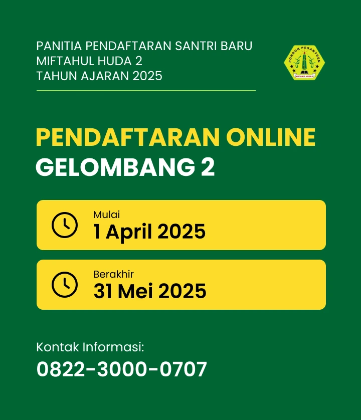 pendaftaran online gelombang 2 miftahul huda 2